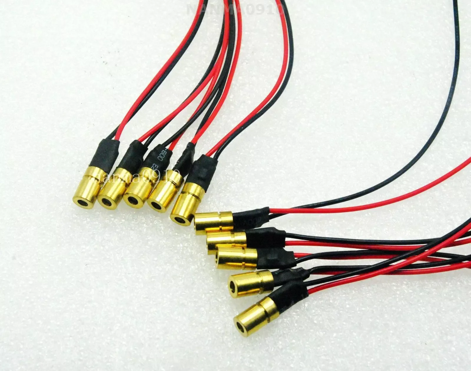 10pcs 6X10mm Mini-Type 650nm 1mW Red Laser Dot Module DC3V Brass Laser Module