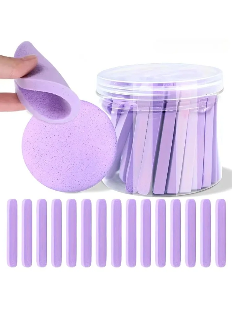 Compresse bouffante de lavage du visage avec boîte de rangement, éponge de nettoyage du visage pour démaquillant, éponge ronde de lavage du visage, outil de beauté pour soins de la peau