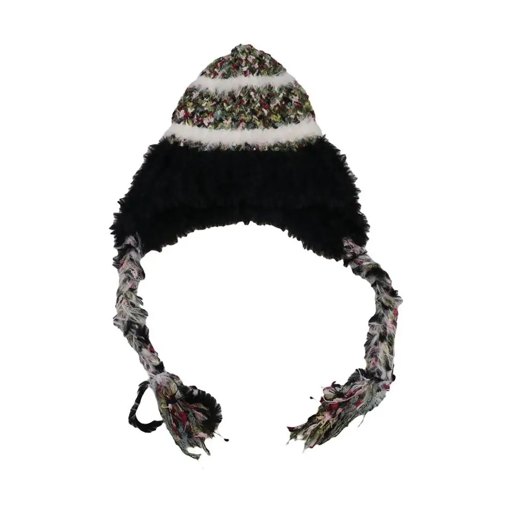 

Winter New Design Y2k Stripped Hat Thick Ear Protection Hat Casual Warm Windproof Beanie Hat Women