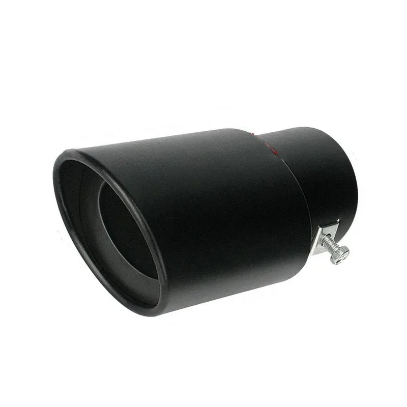 Universal Round Car Muffler  Stainless Steel Exhaust Accessory Enhances Tailpipe Exhaust 1pcs