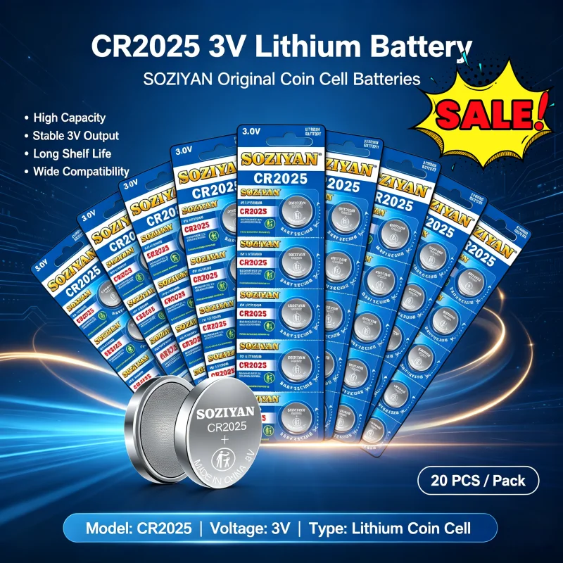 5-50PCS CR2025 #3V Lithium BR2025 ECR2025 DL2025 CR 2025 High Performance Coin Cells for Watches Electronics Button Batteries