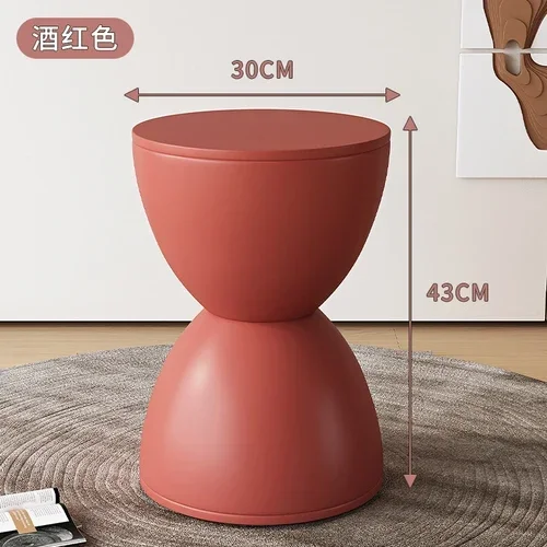 Simple Stool Shoe Design Aesthetic Bedroom Camping Small Cheap Plastic Salon Makeup Low Office Outdoor Modern Round Furniture