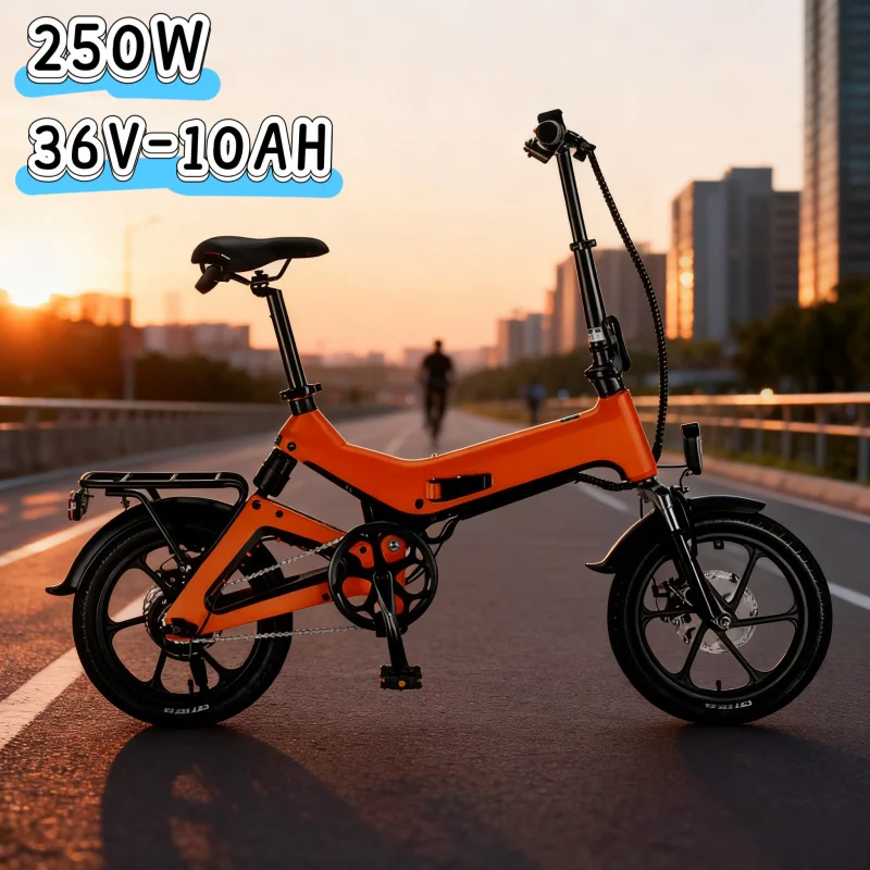 

Electric bicycle 36V 10AH lithium battery 250W 16-inch labor-saving E-bike, fashionable and durable, a must-have for travel