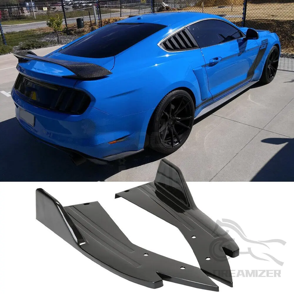 

Car Rear Bumper Spoiler Lip Splitter Diffuser Body Kit Side Skirt Protector Cover Accessories For Ford Mustang 2000-2021