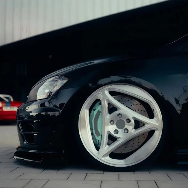 【2026】Brushed Silver Monoblock Forged Wheels 5x112 5x114.3 17 18 19 Inch 3-spokes Custom 6061-t6 Aluminum Alloy Passenger Car Wh