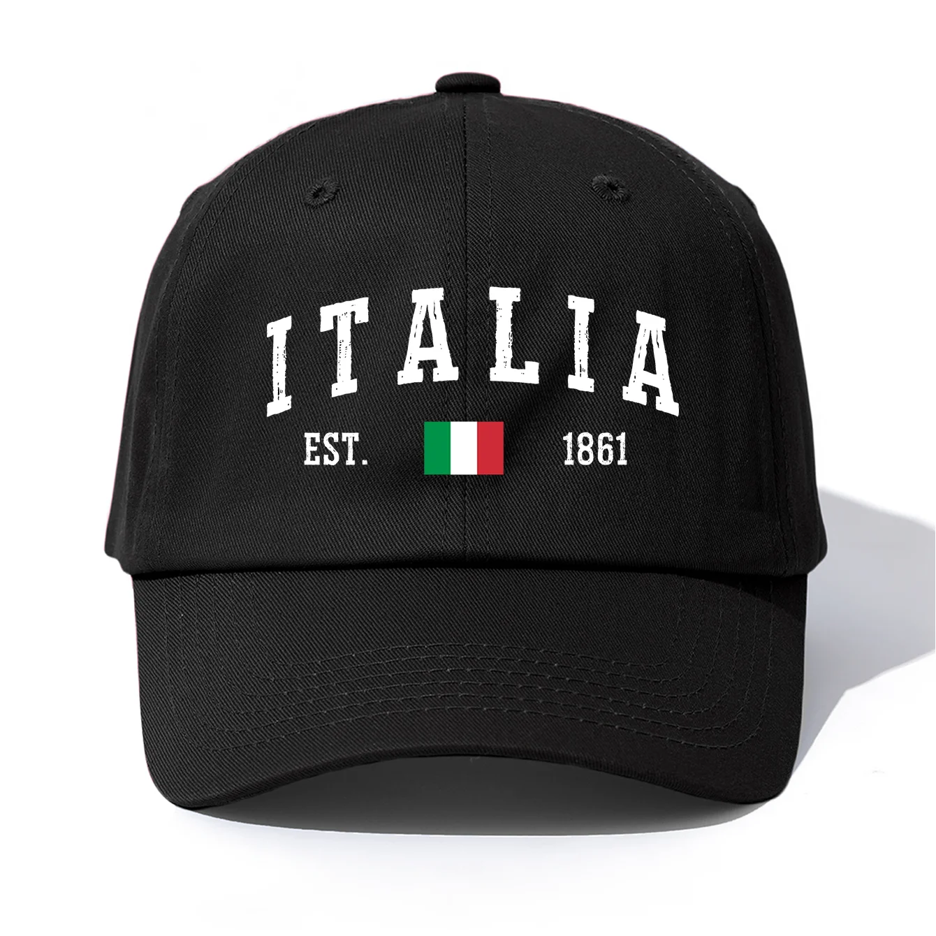1pc ITALIA Print  Baseball Cap for Adults,  Minimalist Retro Style Casual Soft Adjustable Dad Hat, Perfect As Gift