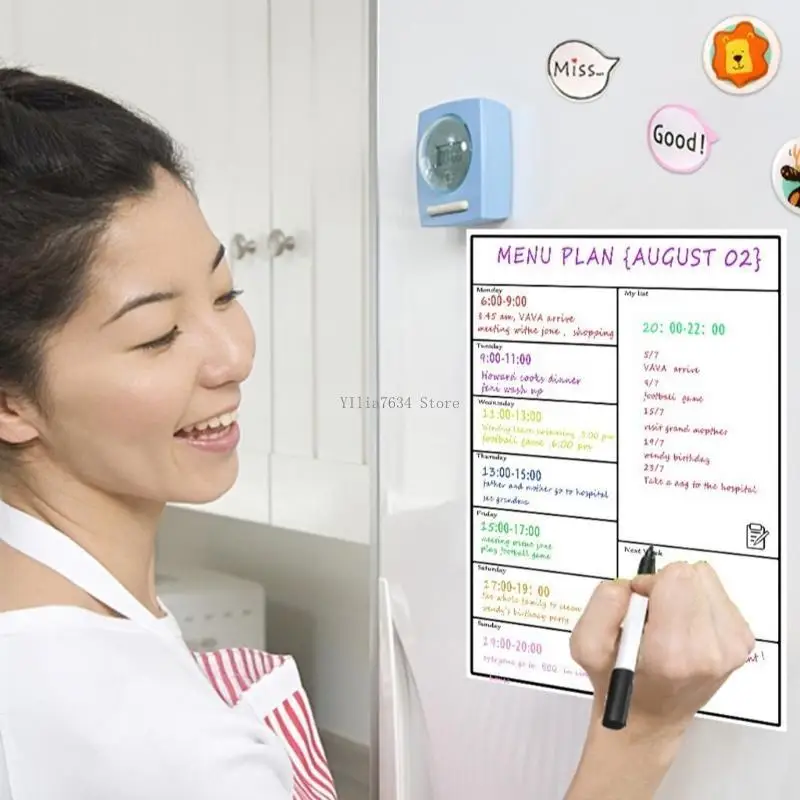 

Календарь магнитной доски для холодильника доски Memo Memo холодильник Weekbound Weekly Planner Planner Planner