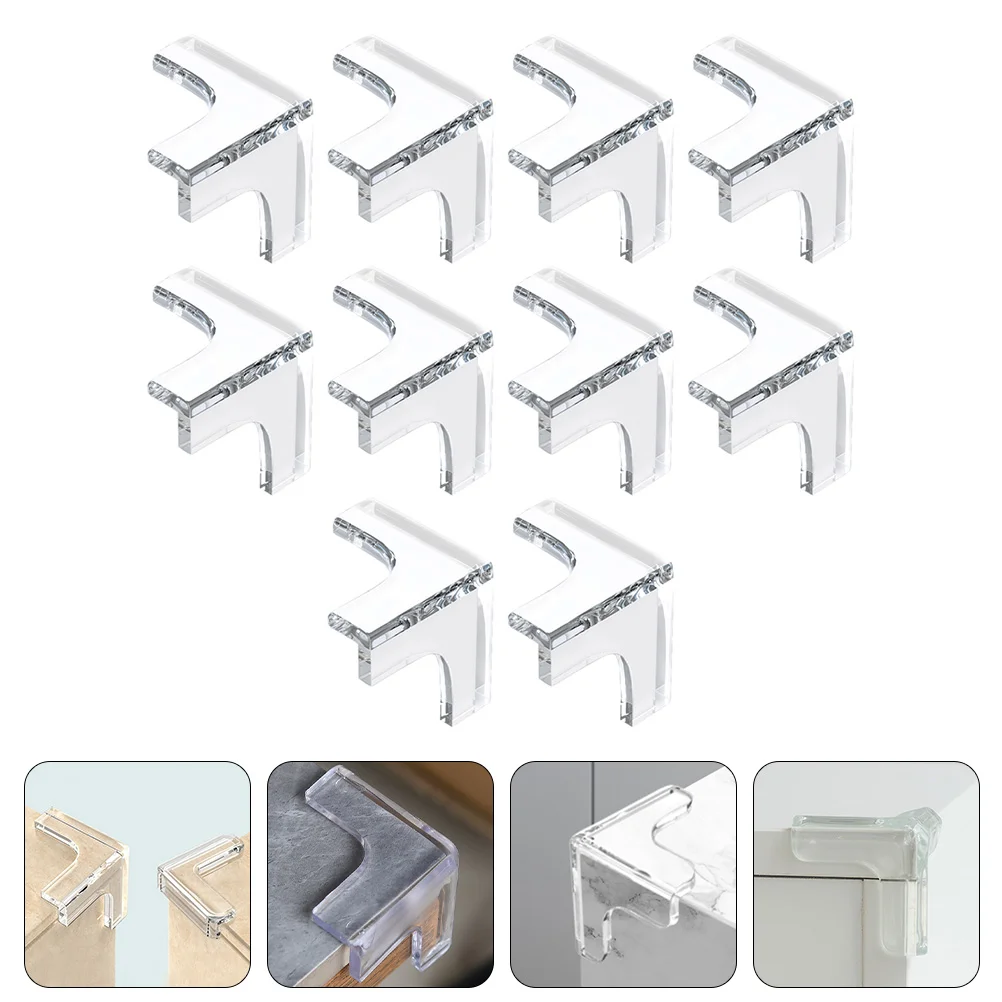 10 Pcs T-shaped Anti-collision Angle Furniture Corner Guard Cover Edges Protective Safety Bumpers Covers Protector Make