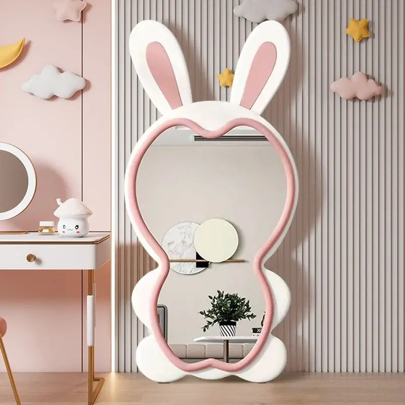 Camera da letto Specchi bianchi Corpo intero Principessa Unico Moderno Lusso Grandi specchi da pavimento Decor Oversize Miroir Sur Pied Mobili per la casa