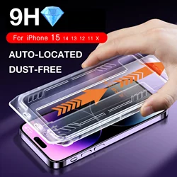 For iPhone 16 15 14 13 12 11 XR XS Pro Max Plus Screen Protector Toughened Glass Phone With Install Kit Remove Magicjohn