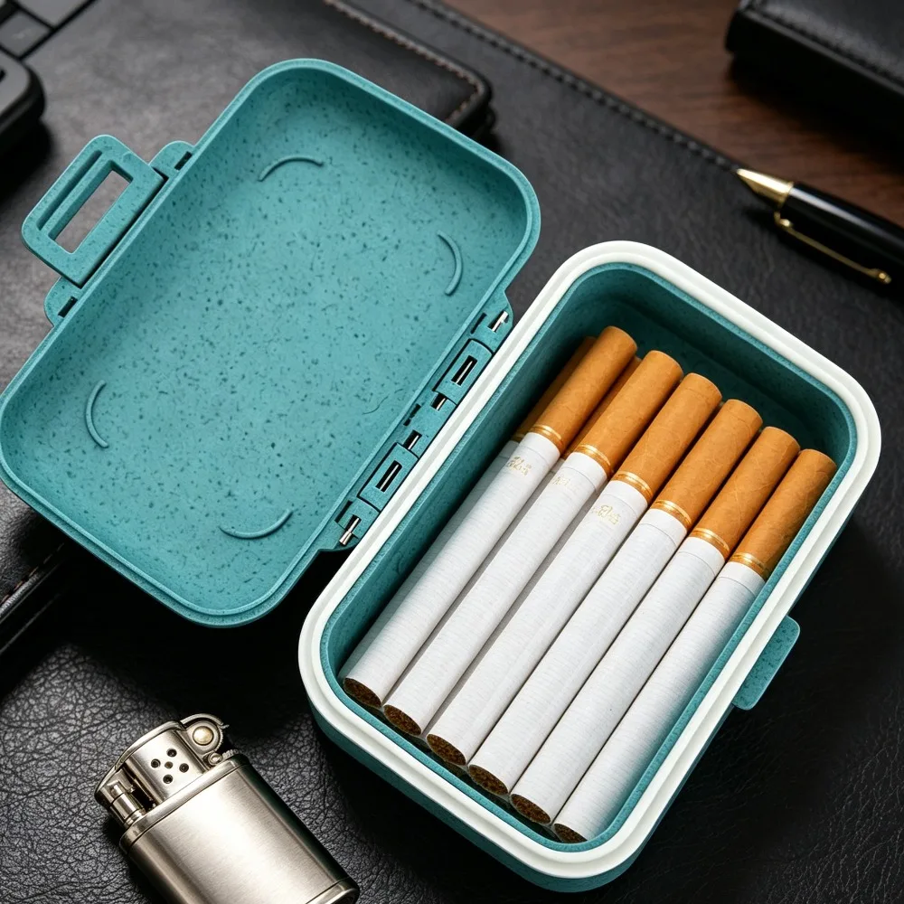 Moisture‑Proof Anti‑Pressure Cigarette Case, 25‑Count Dual‑Use Holder for Medium‑Thick Cigarettes, Portable Sturdy Outdoor Smoki