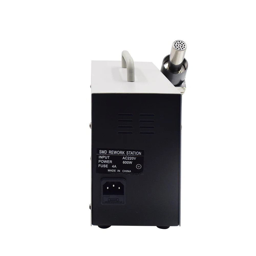 Estação de pistola de calor digital de 600 W com pistola de ar quente ajustável com temperatura de soprador rápido para retrabalho BGA