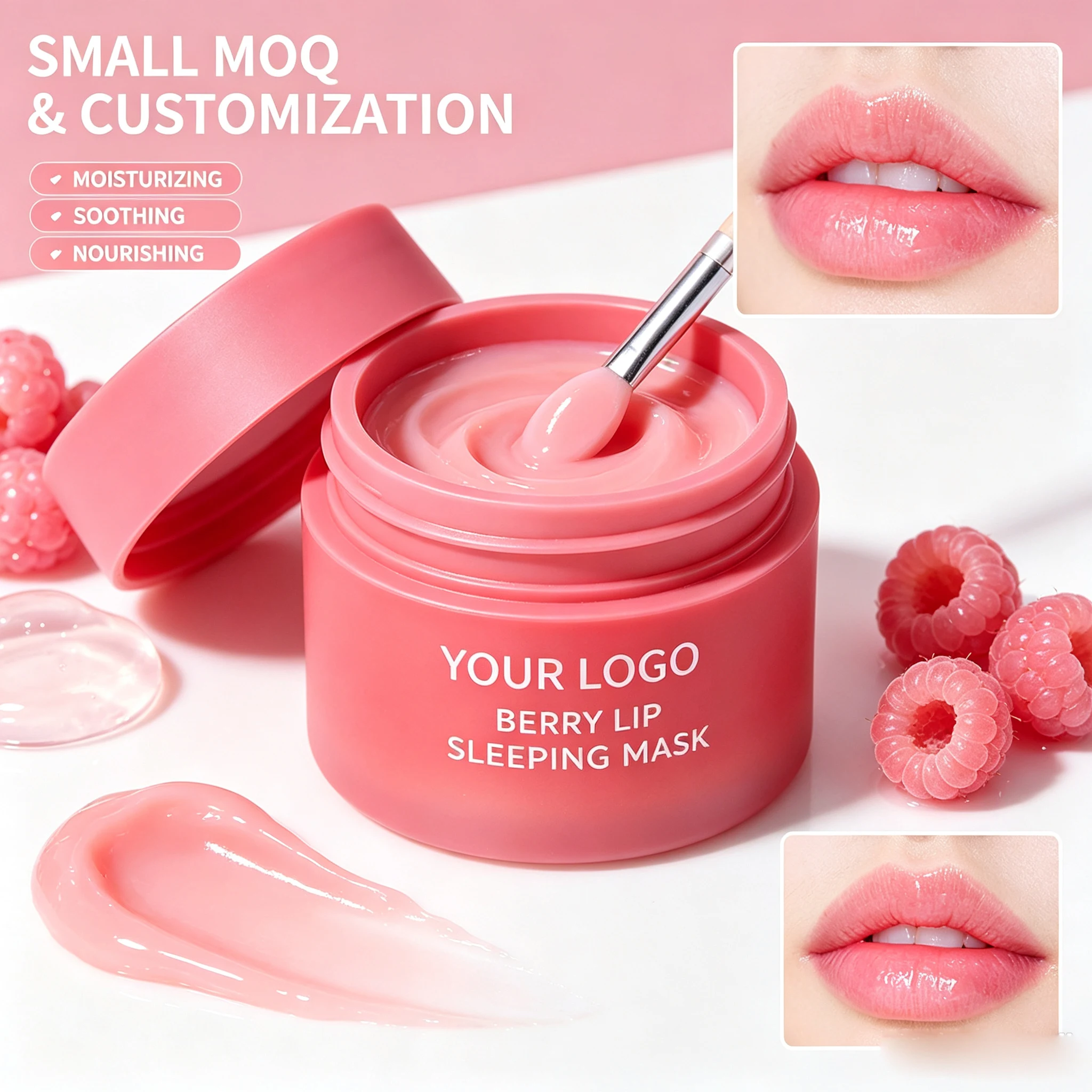 Private Label Moisturizing Lip Mask Prevent Dryness Vegan Formula Hydrating Lip Care Custom Logo Wholesale Makeup