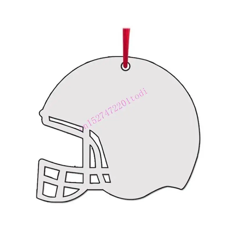 

M76B 20PCS DIY Blank Sublimation Helme Dornaments MDF Персонализированные пустые подвесные теплообмен