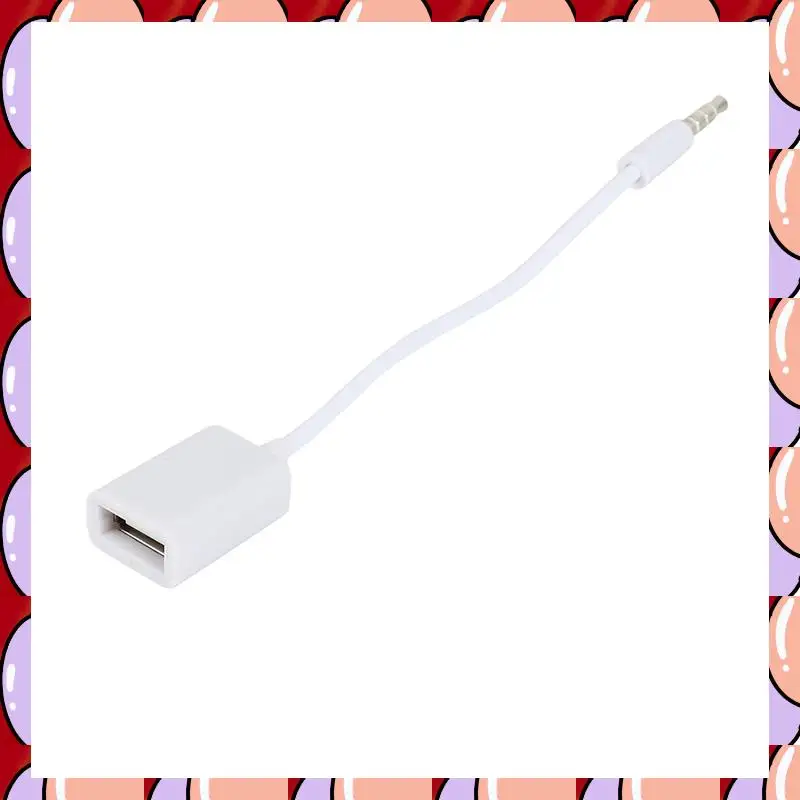 

A72Z 4Pcs 3.5Mm Male AUX Audio Plug Jack To USB 2.0 Female Converter Cable Cord Car MP3