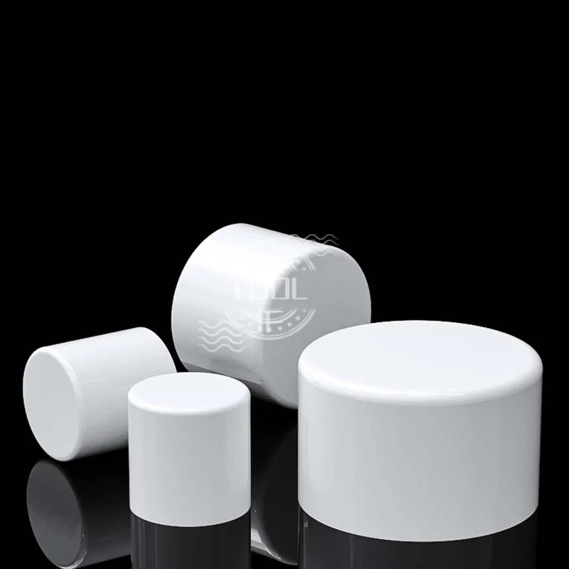 4Pcs White PVC Soft Rubber Pipe Sleeve Tube Cap Non-slip Protective Covers Flat-End Resistant Round Protective Tube Sleeve