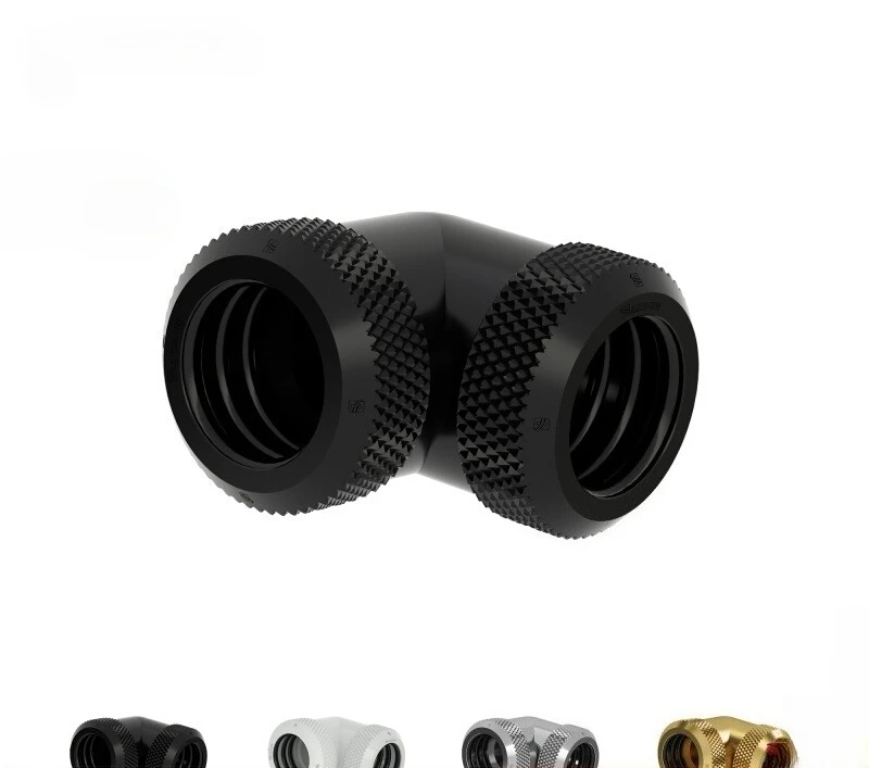 

90 degree double head outer diameter 14MM hard tube quick screw TWT90KNS-K14 silver/white