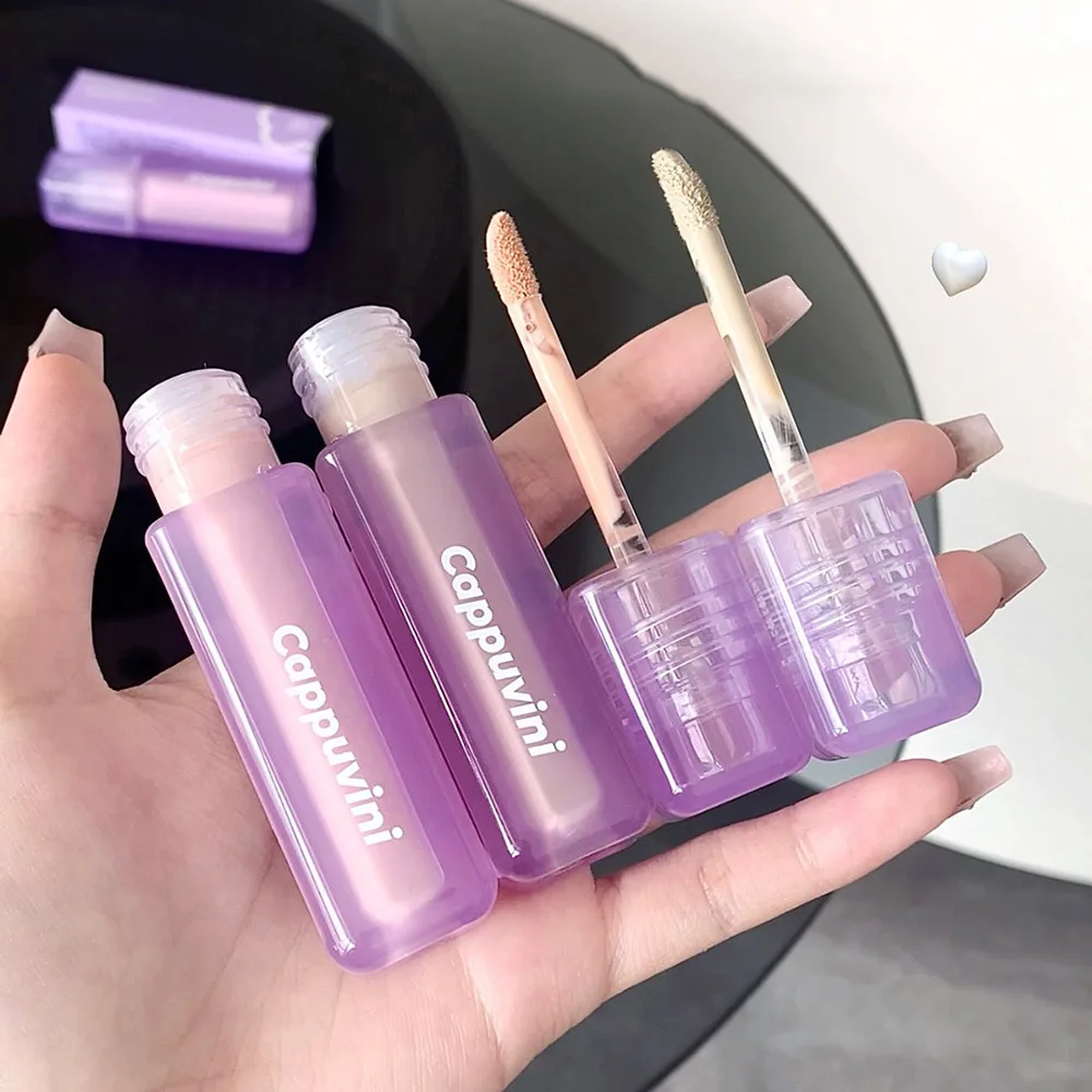 Cappuvini ベルベット ハイライター コンシーラー リキッド カバー ニキビ跡 くま 肌の色を明るくする 保湿 長時間持続するメイクアップ