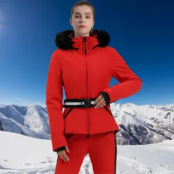 Skiing Overcoats 2025 Mountain Winter Hooded Woman Snow Clothes Outdoor Sports Windproof Snowboard Jackets Thermal Tracksuit