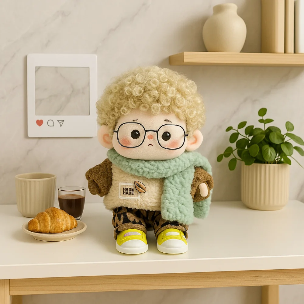 

Dress Up 20cm Cotton Doll Clothes Head Cover Plush Toy Doll Winter Outfit Lovely Dress Star Doll Clothes Doll Accessories