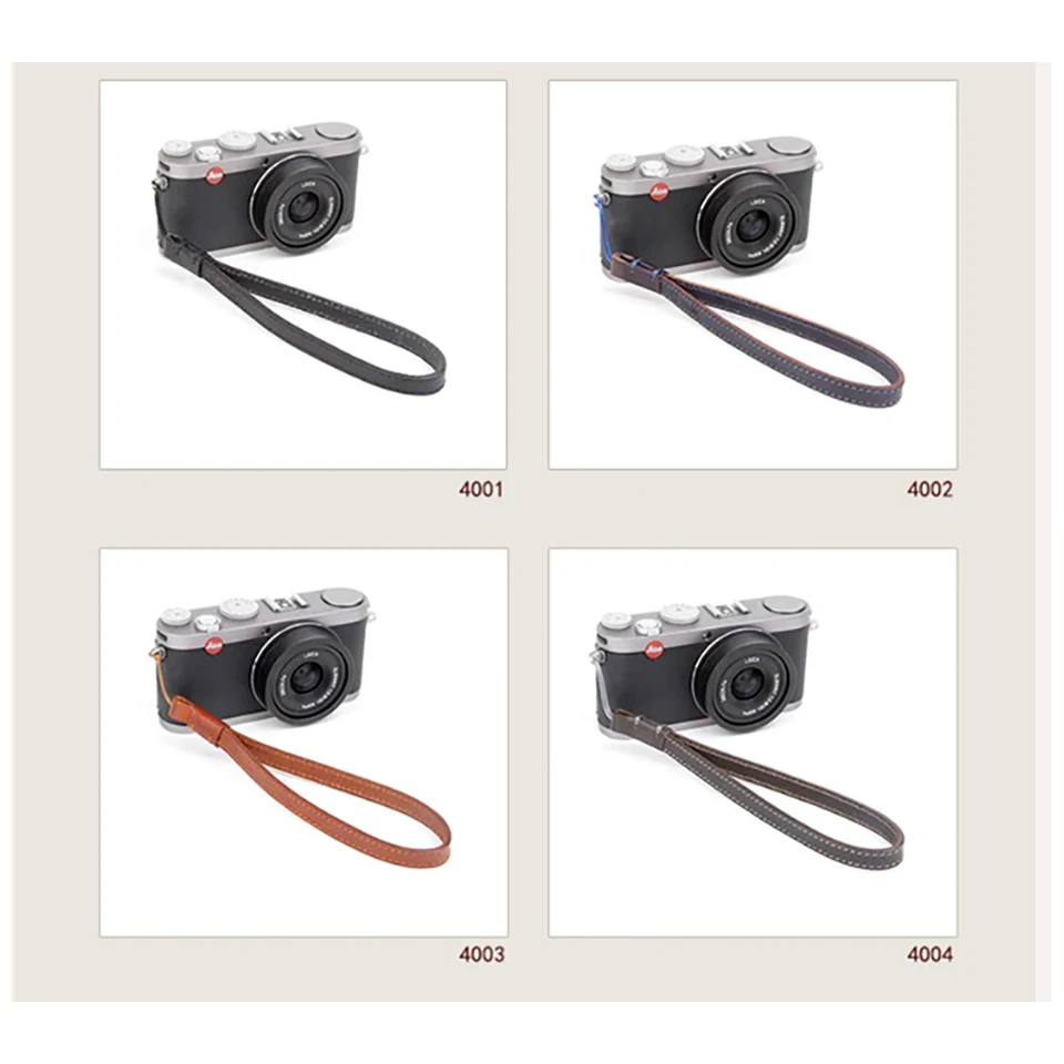 Cam-in WS016 cowhide material camera wrist strap Hand rope for SONY Nikon Canon Lanyard