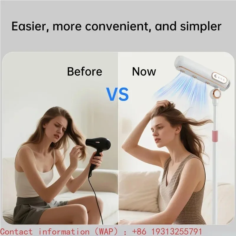 【From China】 Professional Vertical Stand Hair Dryer Handsfree Floor Standing Stand Up Dryer High Speed Negative Ion