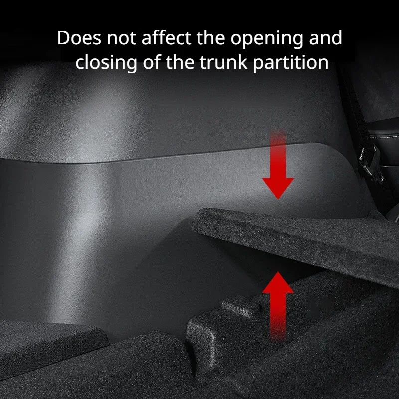 For Tesla Model Y Trunk Side Guards TPE Protective Trunk Sill Bar Cover Fluff Surface Corner Anti-kick Shell 2024 Accessories