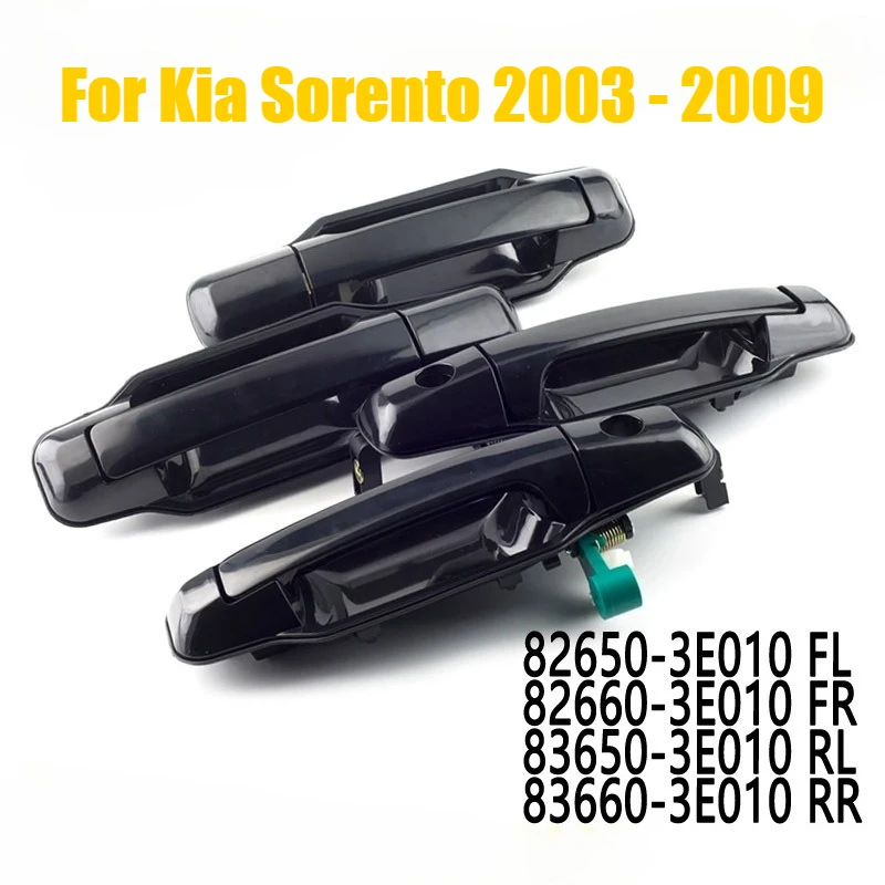 Exterior Door Handles for Kia Sorento 2003 - 2009 Replaces 82650-3E000 81158 81155 Front Rear Left & Right Outside Door Handles