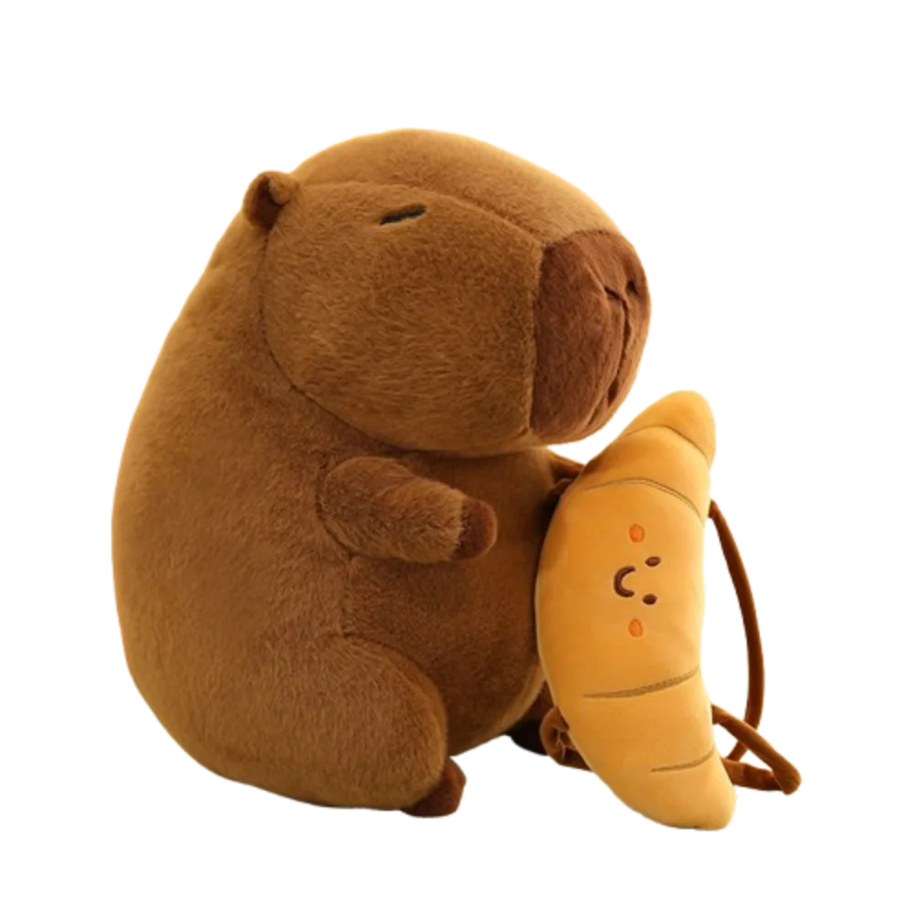 

Fluffy Bread Capybara Plush Toys PP Cotton Soft Simulation Capybara Toy With Croissant Cute Stuffed Capybara Doll Children Girl