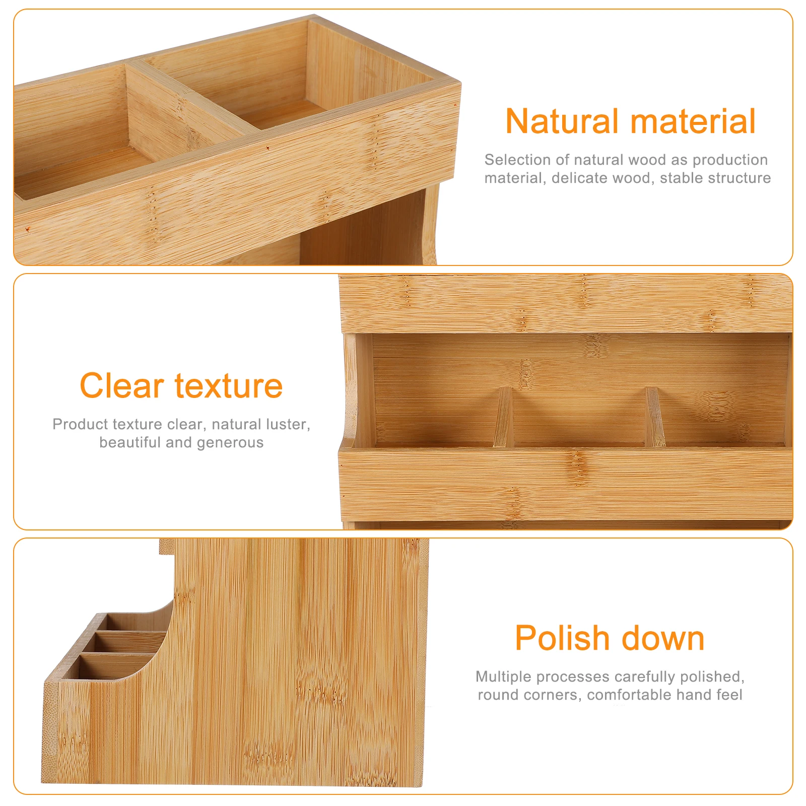 Wooden Coffee Bag Rack Tea Organizer Storage Shelf for Sugar Packets Bar Station Kitchen Countertop Holder Container