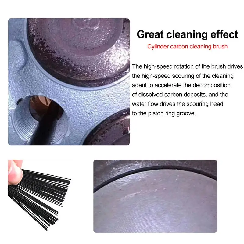 Carbon Dirt Jet Remove Cleaning Brush Engine Cleaning Brushes Easy To Use Compatible With Hand Drill Cleaning Needles Brush For