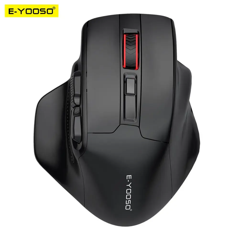 Ratón inalámbrico para juegos E-YOOSO X-31 USB 2,4G, ratón grande PAW3212 4800 DPI, 5 botones, ratón para jugadores, para ordenador, portátil y PC