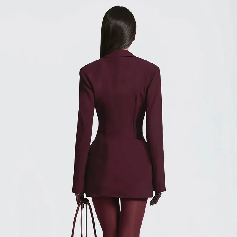 فستان قصير أنيق برقبة على شكل V Y2K ملابس نسائية ضيقة مكشكشة بخصر عالٍ وأكمام طويلة فساتين مثيرة لحفلات النادي والخريف والشتاء #3