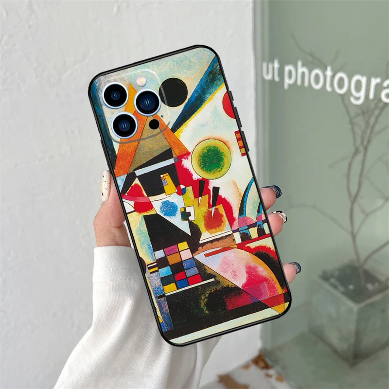 Wassily Kandinsky Abstract Artistic Cover For iPhone 16 15 12 13 Mini 11 12 13 14 Pro Max X XS Max Plus XR Phone Case