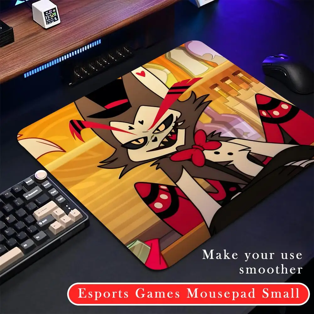 Anime HAZBIN Hotel Mouse Pad Rubber Small mouse pad CSGOs desktop computer office keyboard e-sports ROGs game