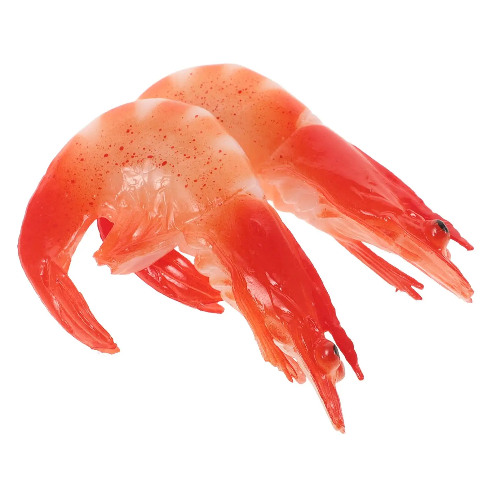 2 Pcs Fridge Magnet Practical Mini Food Magnets for Cute Novelty Decorative Shrimp Pvc