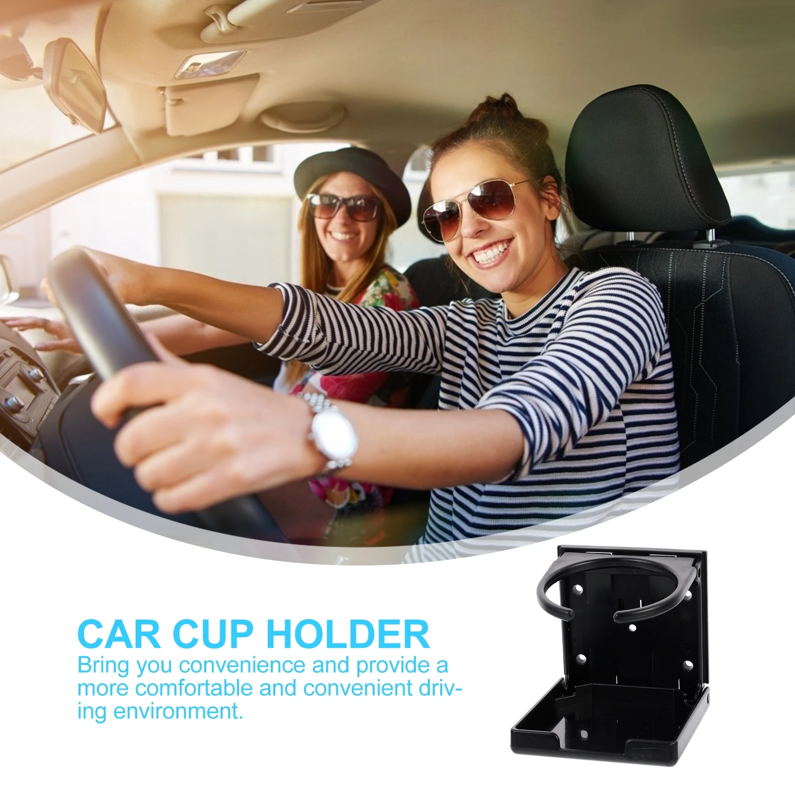 

1Set Car Cup Holder Foldable Drink Holder Vehicle Accessory Convenient Organizer for Bottles Cups Car Accessories
