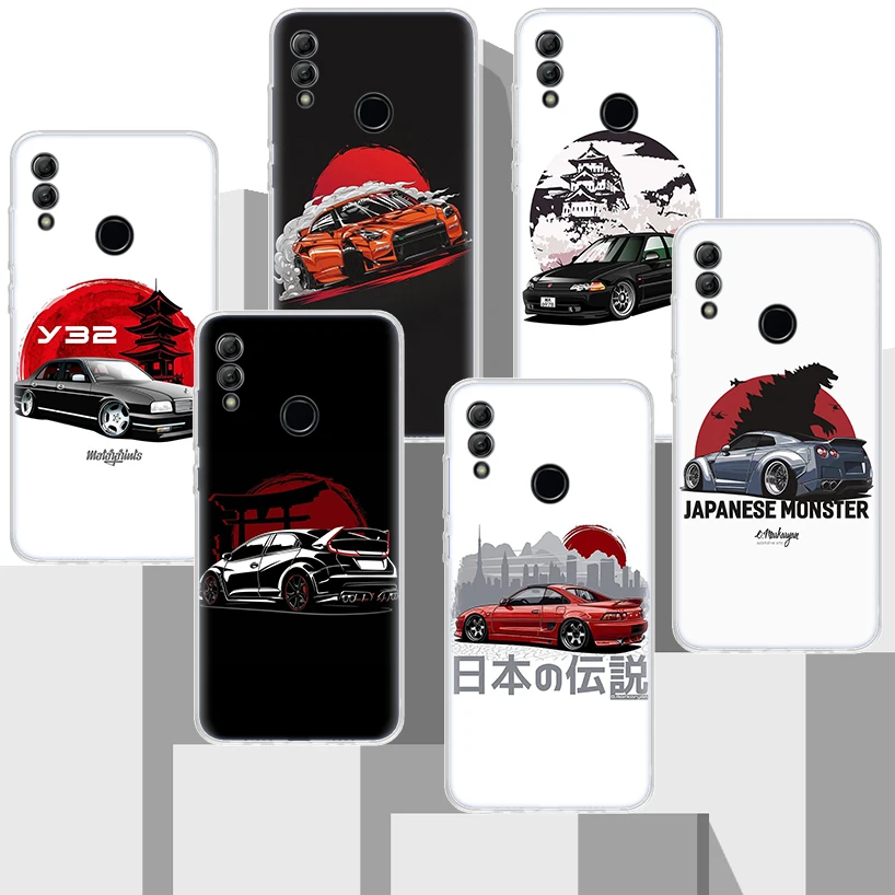 Tokoy Japan JDM Sports Car Soft Silicone Phone Case For Huawei Honor 10 Lite 9 8A 8X 8S 9X Pro Y5 Y6 Y7 Y9S P Smart Z 2019 1020i