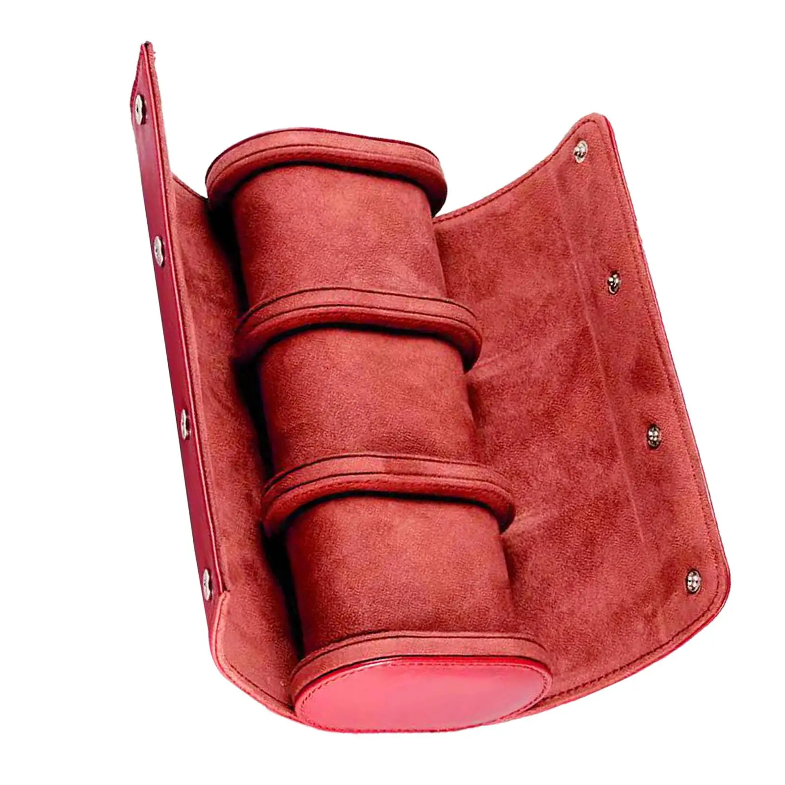 

Watches Roll Travel Case PU Leather Cylinder Watches Organizer for Business