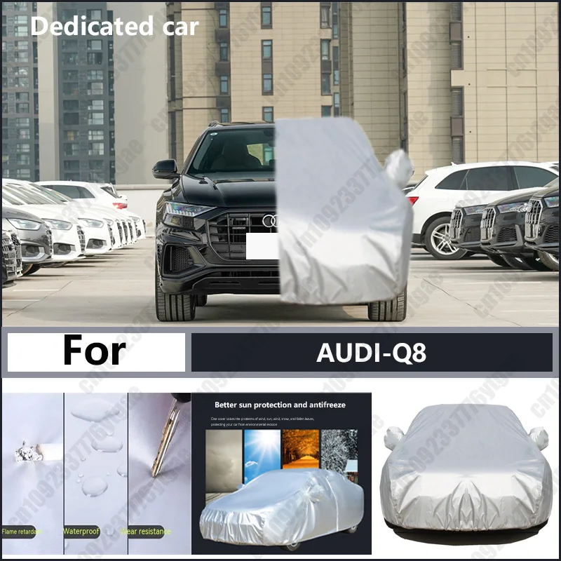 

For AUDI-Q8 Oxford cloth car cover for sun protection, rain resistance, and all season special car dust cover