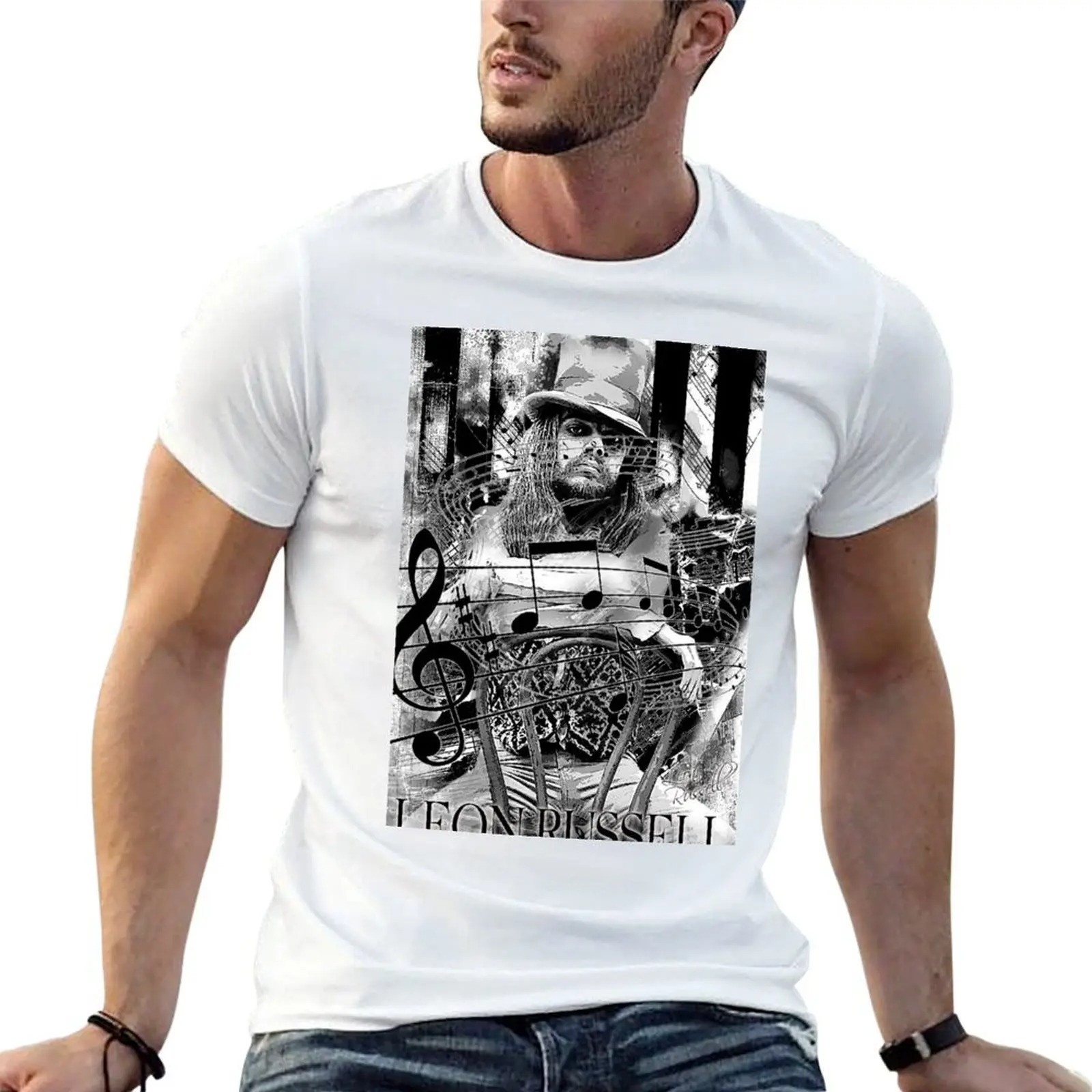 Leon Russell Shirt T-Shirt football t shirt Funny t-shirt clothes for men