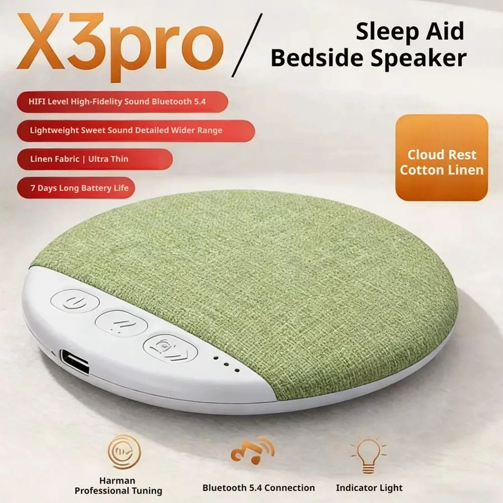 Under Pillow Bluetooth 5.4 Speaker White Noise Machine Timer HiFi Stereo Sleep Aid Long Battery Life Gift