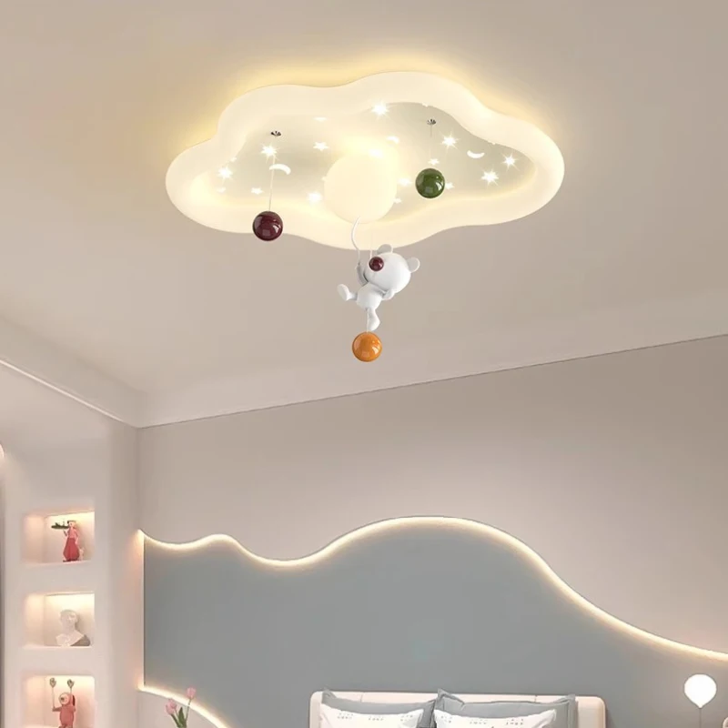 Warm Romantic Starry Sky Cloud Ceiling Lamps Cute Children's Room Lamp Baby Room Princess Room Little Girl Bedroom Ceiling Light