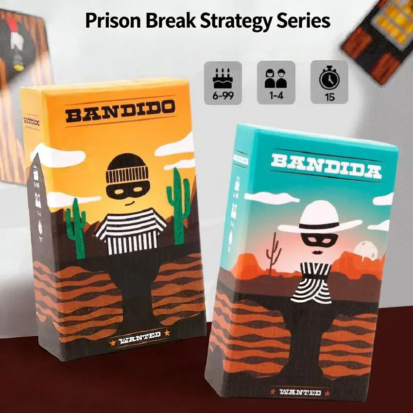 Juego de mesa cooperativo Bandido Bandida, juego de cartas de estrategia Prison Break, 1-4 jugadores, juego de mesa familiar para fiestas, rompecabezas para todas las edades