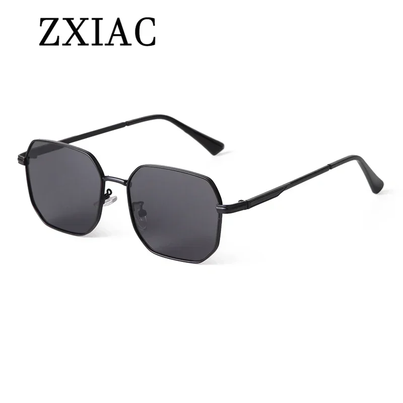 ZXIAC Fashion Metal Frame Sunglasses Men Trendy High Quality Lens Sun glasses Women Retro Casual Square Shades UV400 Wholesale