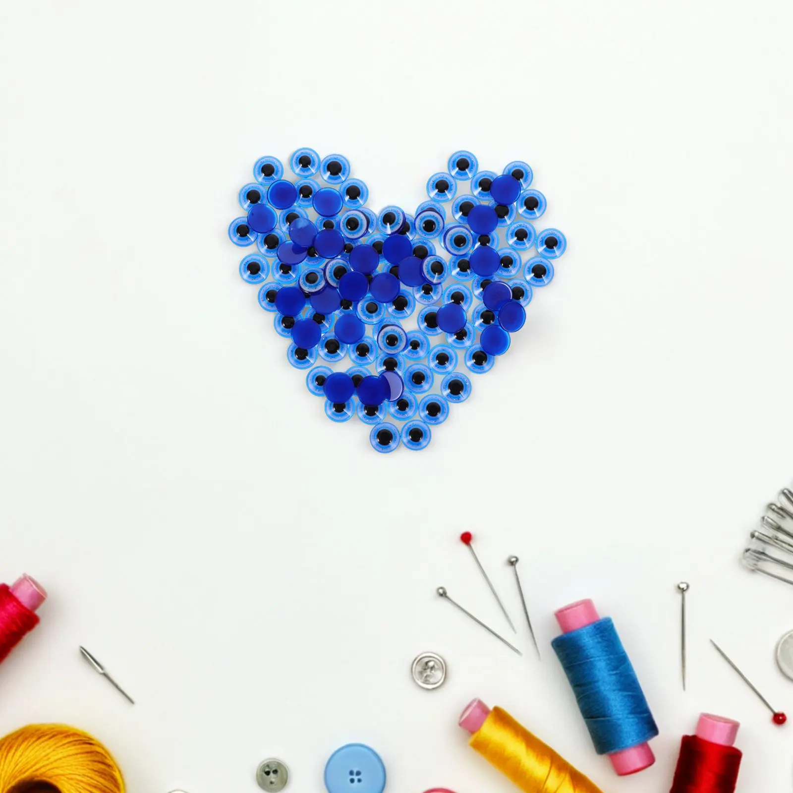 100Pcs Evil Eye Beads Gradient Resin Flatback Round Cabochons for DIY Jewelry Craft Supplies Phone Decorations Keychain