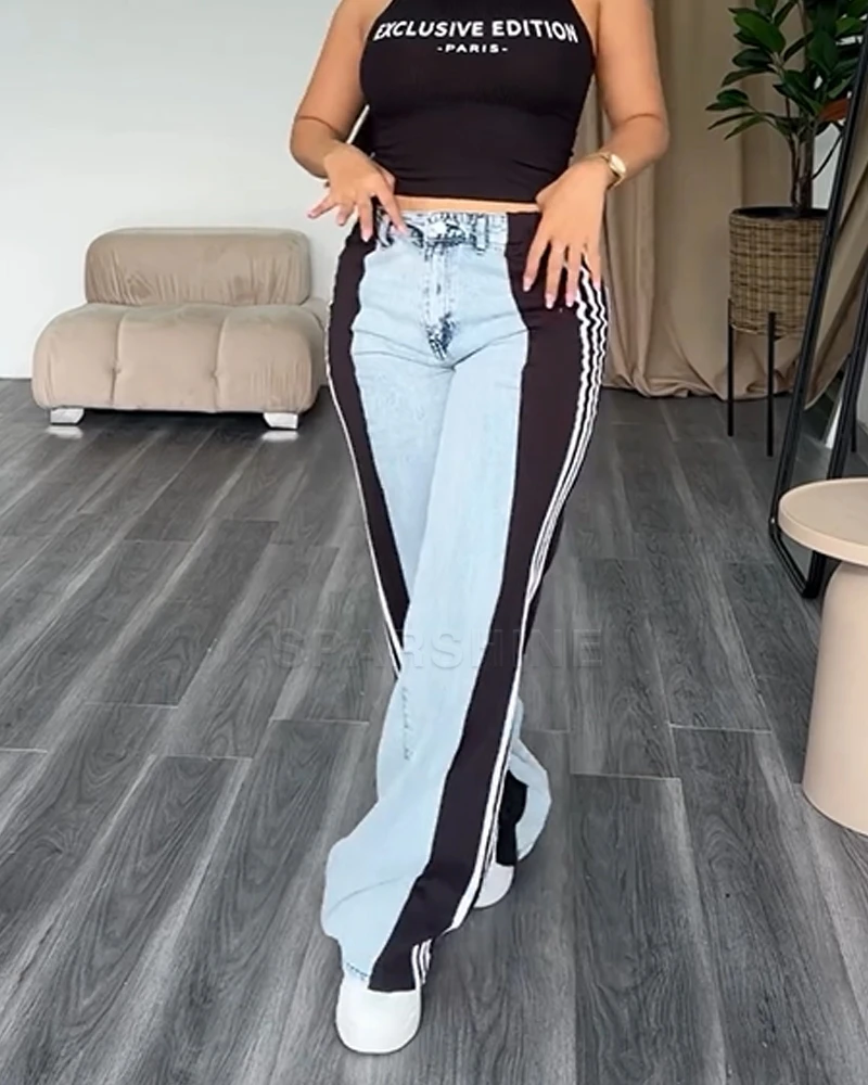 Athleisure jeans 2024 Women High Waist Lifted Jeans Extremely Slim Waist to Hip Ratio Trousers Jean Straight Pocket Design Overa