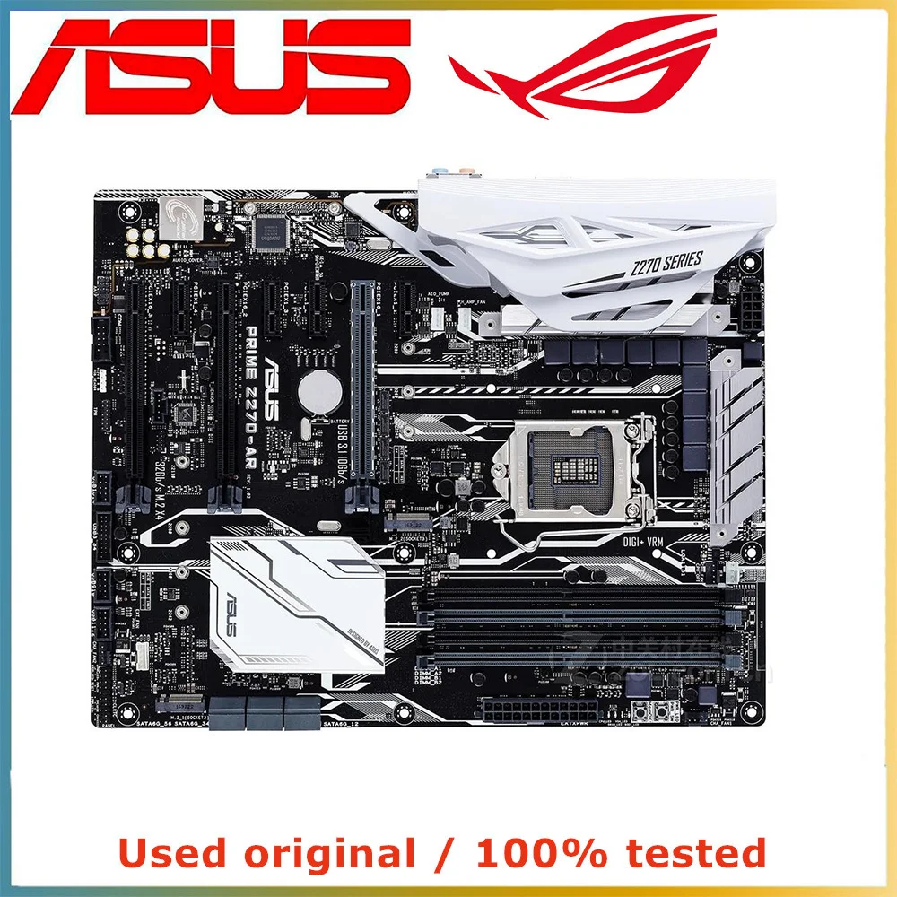 For ASUS PRIME Z270-AR motherboard, LGA1151 interface, supports 6/7th generation Core CPU, DDR4 four slots, dual M.2, USB3.1