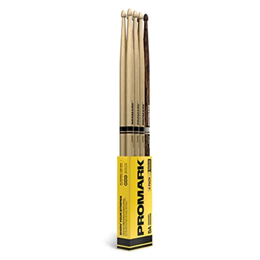 

ProMark Drum Sticks - Rebound 5A - FireGrain for Harder Playing Longer - Rear Weighted Feel - Lacquer Finish Acorn Tip Hickory