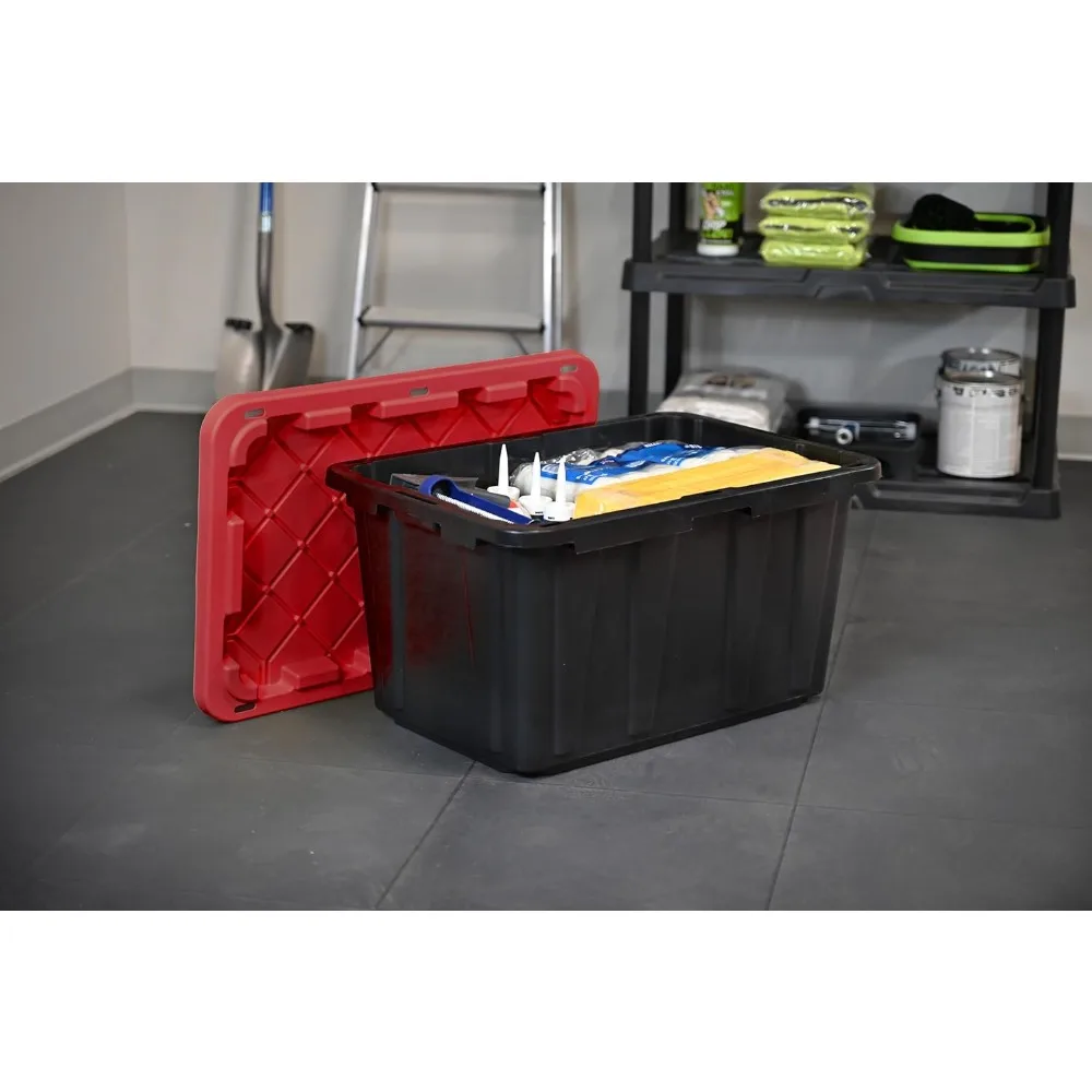 XTRA TALL 27-Gallon Heavy Duty Tough Storage Container & Snap-Tight Lid, (28.5”L x 19.4”W x 15.2”H)